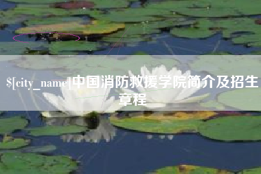 随州中国消防救援学院简介及招生章程