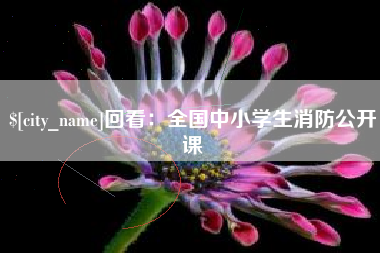随州回看：全国中小学生消防公开课