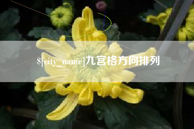 随州九宫格方向排列