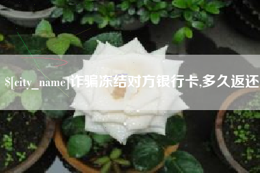随州诈骗冻结对方银行卡,多久返还