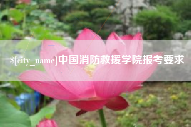 随州中国消防救援学院报考要求