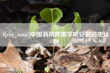 随州中国消防救援学院安徽招生计划