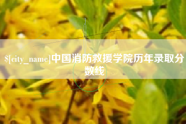 随州中国消防救援学院历年录取分数线