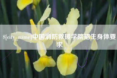 随州中国消防救援学院招生身体要求