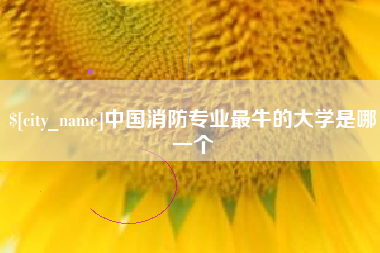 随州中国消防专业最牛的大学是哪一个