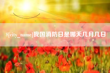 随州我国消防日是哪天几月几日