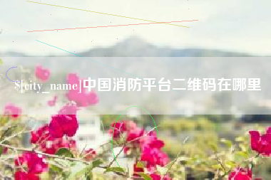 随州中国消防平台二维码在哪里