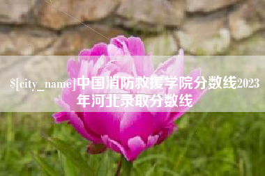 随州中国消防救援学院分数线2023年河北录取分数线