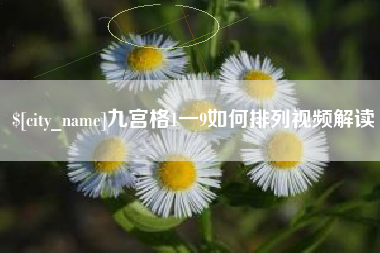 随州九宫格1一9如何排列视频解读