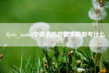 随州中国消防救援学院都考什么