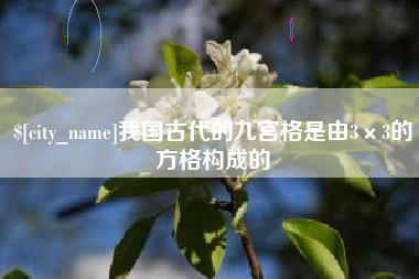 随州我国古代的九宫格是由3×3的方格构成的