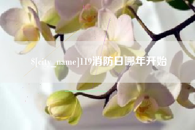 随州119消防日哪年开始