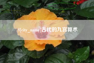 随州古代的九宫算术