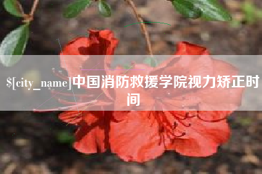 随州中国消防救援学院视力矫正时间