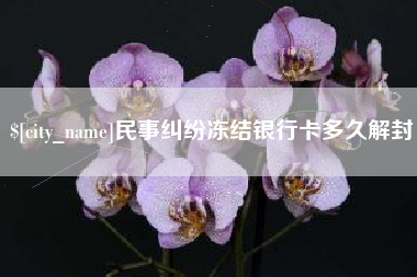 随州民事纠纷冻结银行卡多久解封