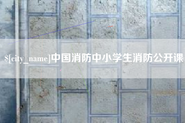 随州中国消防中小学生消防公开课