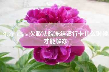 随州欠款法院冻结银行卡什么时候才能解冻