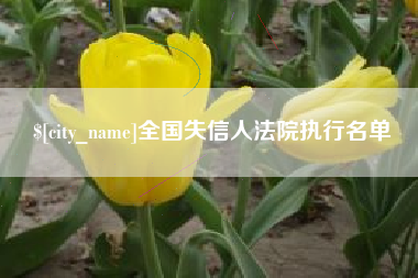 随州全国失信人法院执行名单