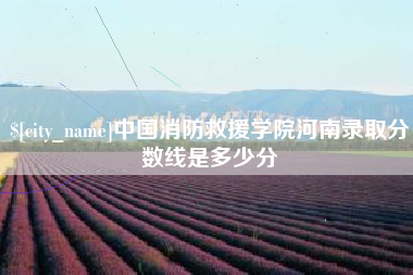 随州中国消防救援学院河南录取分数线是多少分