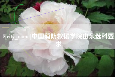 随州中国消防救援学院山东选科要求