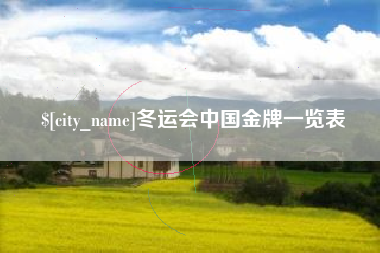 随州冬运会中国金牌一览表