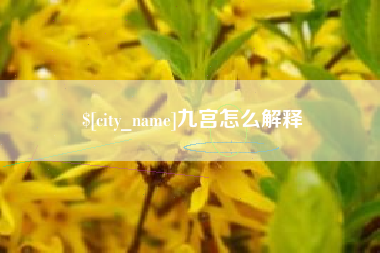 随州九宫怎么解释