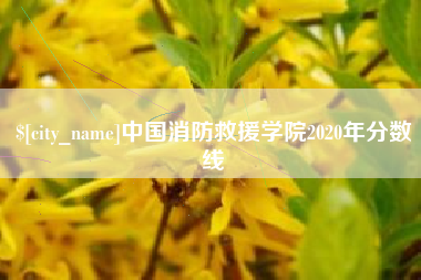 随州中国消防救援学院2020年分数线