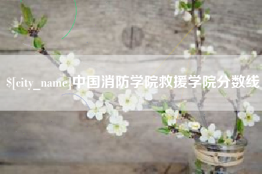随州中国消防学院救援学院分数线